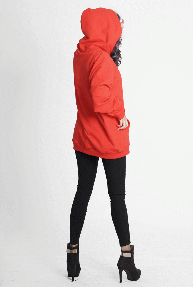 Golden Culture Autumn Girl  Hoodie (Red)